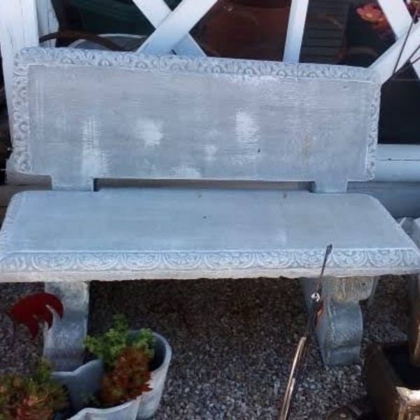 Concrete Bench (with Back Rest)